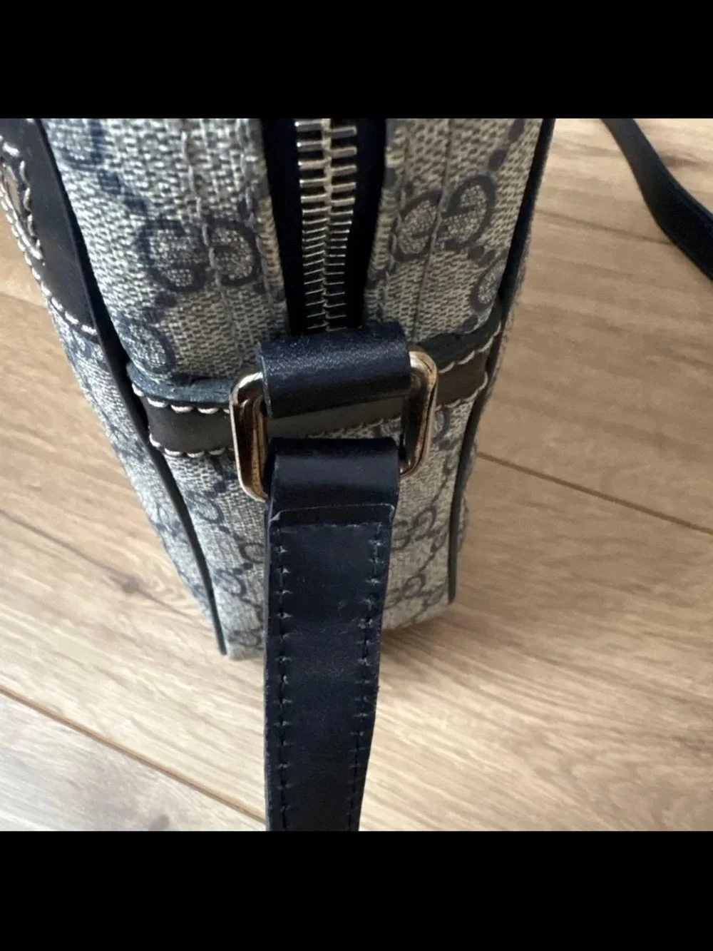 Gucci Navy Monogram Crossbody Bag